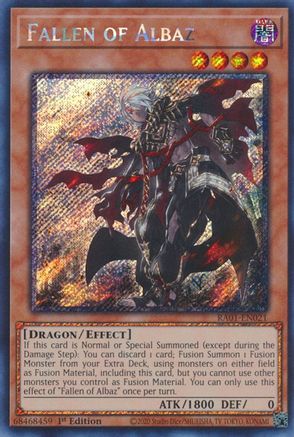 Image of Fallen of Albaz (Platinum Secret Rare) (RA01-EN021) - 25th Anniversary Rarity Collection 1st Edition