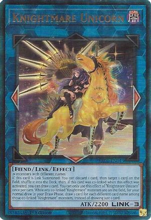 Image of Knightmare Unicorn (Alternate Art) (PUR) (RA01-EN043) - 25th Anniversary Rarity Collection 1st Edition