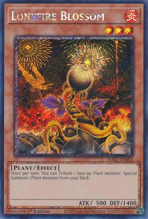 Image of Lonefire Blossom (Platinum Secret Rare) (RA01-EN002) - 25th Anniversary Rarity Collection 1st Edition