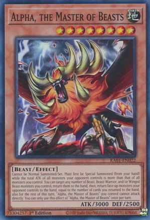 Image of Alpha, the Master of Beasts (RA01-EN022) - 25th Anniversary Rarity Collection 1st Edition