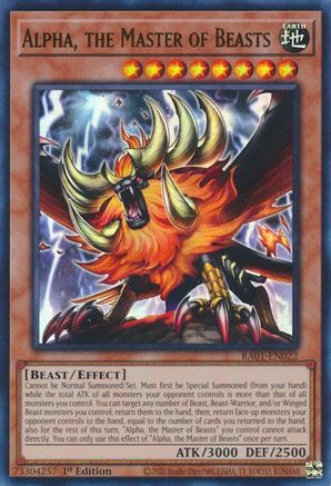 Image of Alpha, the Master of Beasts (UR) (RA01-EN022) - 25th Anniversary Rarity Collection 1st Edition