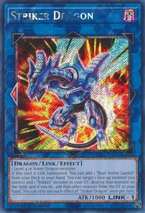 Image of Striker Dragon (Platinum Secret Rare) (RA01-EN046) - 25th Anniversary Rarity Collection 1st Edition