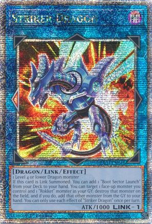 Image of Striker Dragon (Quarter Century Secret Rare) (RA01-EN046) - 25th Anniversary Rarity Collection 1st Edition