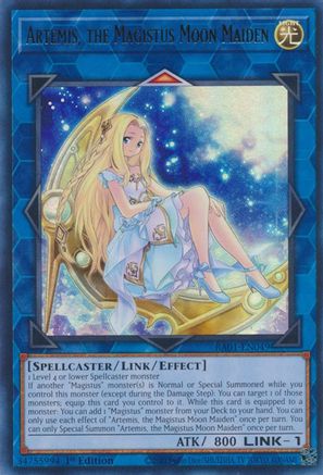 Image of Artemis, the Magistus Moon Maiden (UR) (RA01-EN049) - 25th Anniversary Rarity Collection 1st Edition