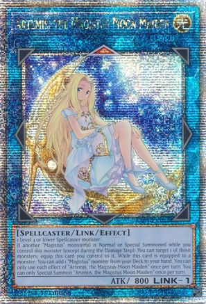 Image of Artemis, the Magistus Moon Maiden (Quarter Century Secret Rare) (RA01-EN049) - 25th Anniversary Rarity Collection 1st Edition