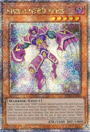 Image of Vision HERO Faris (Quarter Century Secret Rare) (RA01-EN004) - 25th Anniversary Rarity Collection 1st Edition