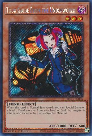 Image of Tour Guide From the Underworld (Platinum Secret Rare) (RA01-EN005) - 25th Anniversary Rarity Collection 1st Edition