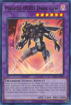 Image of Masked HERO Dark Law (UR) (RA01-EN025) - 25th Anniversary Rarity Collection 1st Edition
