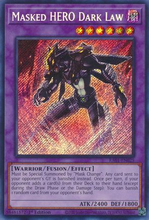 Image of Masked HERO Dark Law (Secret Rare) (RA01-EN025) - 25th Anniversary Rarity Collection 1st Edition