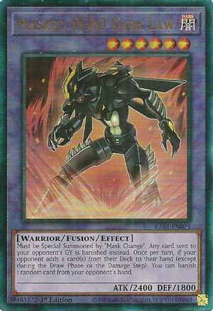Image of Masked HERO Dark Law (PUR) (RA01-EN025) - 25th Anniversary Rarity Collection 1st Edition
