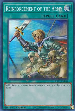 Image of Reinforcement of the Army (RA01-EN051) - 25th Anniversary Rarity Collection 1st Edition