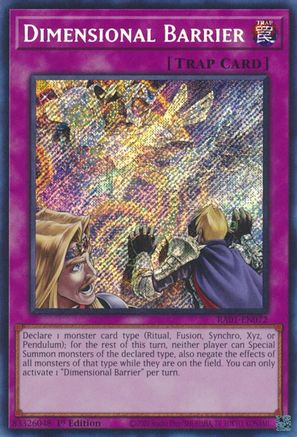 Image of Dimensional Barrier (Secret Rare) (RA01-EN072) - 25th Anniversary Rarity Collection 1st Edition