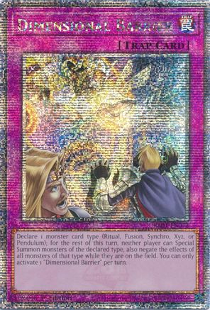 Image of Dimensional Barrier (Quarter Century Secret Rare) (RA01-EN072) - 25th Anniversary Rarity Collection 1st Edition