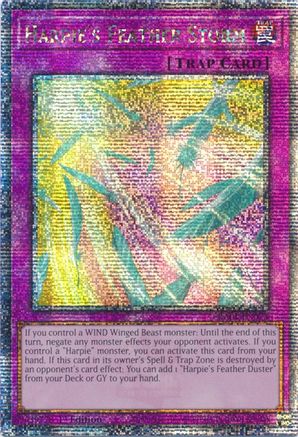 Image of Harpie's Feather Storm (Quarter Century Secret Rare) (RA01-EN073) - 25th Anniversary Rarity Collection 1st Edition