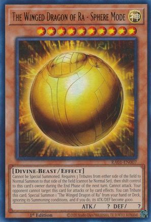 Image of The Winged Dragon of Ra - Sphere Mode (UR) (RA01-EN007) - 25th Anniversary Rarity Collection 1st Edition
