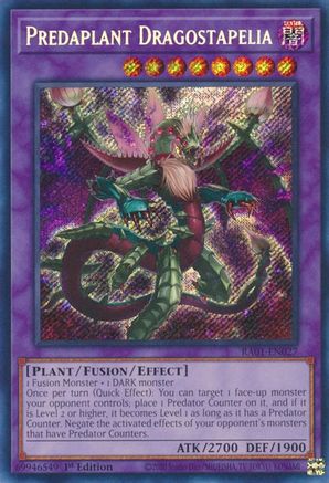 Image of Predaplant Dragostapelia (Secret Rare) (RA01-EN027) - 25th Anniversary Rarity Collection 1st Edition