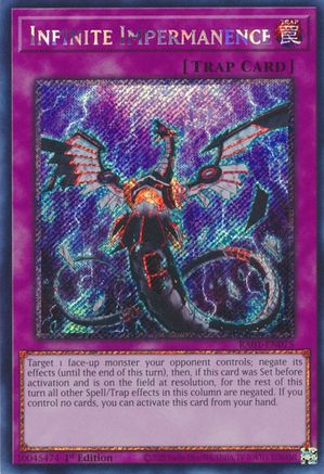 Image of Infinite Impermanence (Platinum Secret Rare) (RA01-EN075) - 25th Anniversary Rarity Collection 1st Edition