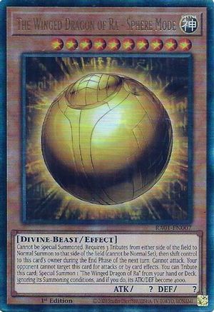 Image of The Winged Dragon of Ra - Sphere Mode (PUR) (RA01-EN007) - 25th Anniversary Rarity Collection 1st Edition