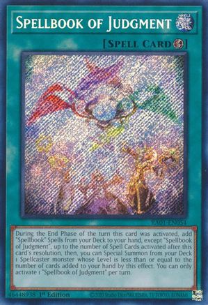 Image of Spellbook of Judgment (Secret Rare) (RA01-EN054) - 25th Anniversary Rarity Collection 1st Edition