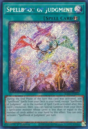 Image of Spellbook of Judgment (Platinum Secret Rare) (RA01-EN054) - 25th Anniversary Rarity Collection 1st Edition
