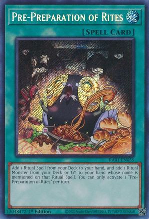 Image of Pre-Preparation of Rites (Secret Rare) (RA01-EN055) - 25th Anniversary Rarity Collection 1st Edition