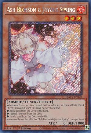 Image of Ash Blossom & Joyous Spring (Platinum Secret Rare) (RA01-EN008) - 25th Anniversary Rarity Collection 1st Edition