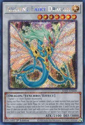 Image of Ancient Fairy Dragon (Platinum Secret Rare) (RA01-EN030) - 25th Anniversary Rarity Collection 1st Edition