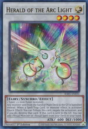 Image of Herald of the Arc Light (UR) (RA01-EN031) - 25th Anniversary Rarity Collection 1st Edition