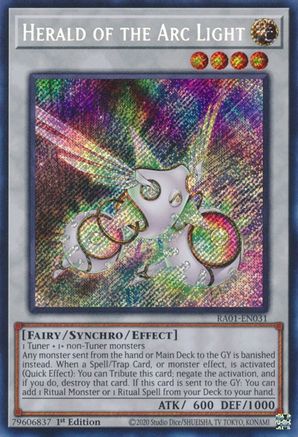 Image of Herald of the Arc Light (Secret Rare) (RA01-EN031) - 25th Anniversary Rarity Collection 1st Edition