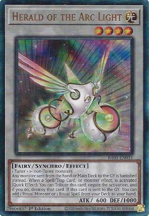 Image of Herald of the Arc Light (PUR) (RA01-EN031) - 25th Anniversary Rarity Collection 1st Edition
