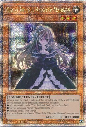 Image of Ghost Belle & Haunted Mansion (Quarter Century Secret Rare) (RA01-EN011) - 25th Anniversary Rarity Collection 1st Edition