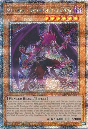Image of Blackwing - Simoon the Poison Wind (Quarter Century Secret Rare) (RA01-EN012) - 25th Anniversary Rarity Collection 1st Edition