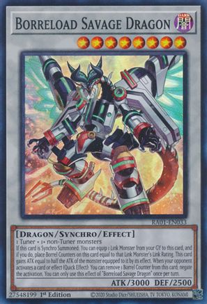 Image of Borreload Savage Dragon (RA01-EN033) - 25th Anniversary Rarity Collection 1st Edition