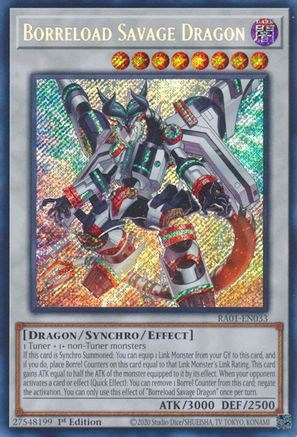 Image of Borreload Savage Dragon (Secret Rare) (RA01-EN033) - 25th Anniversary Rarity Collection 1st Edition