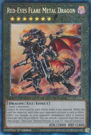 Image of Red-Eyes Flare Metal Dragon (PCR) (RA01-EN038) - 25th Anniversary Rarity Collection 1st Edition