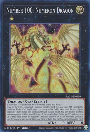 Image of Number 100: Numeron Dragon (RA01-EN039) - 25th Anniversary Rarity Collection 1st Edition