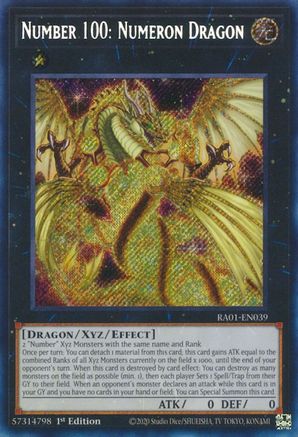 Image of Number 100: Numeron Dragon (Secret Rare) (RA01-EN039) - 25th Anniversary Rarity Collection 1st Edition