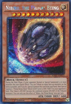 Image of Nibiru, the Primal Being (Platinum Secret Rare) (RA01-EN015) - 25th Anniversary Rarity Collection 1st Edition