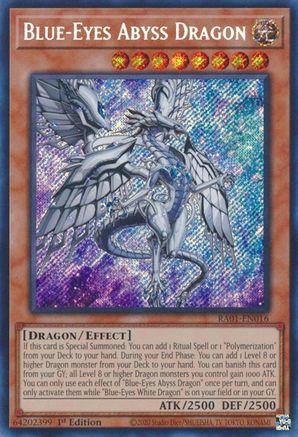 Image of Blue-Eyes Abyss Dragon (Secret Rare) (RA01-EN016) - 25th Anniversary Rarity Collection 1st Edition