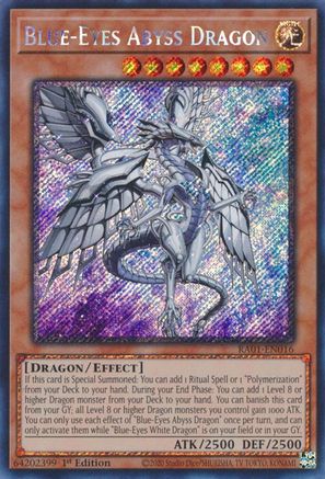 Image of Blue-Eyes Abyss Dragon (Platinum Secret Rare) (RA01-EN016) - 25th Anniversary Rarity Collection 1st Edition