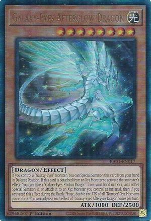 Image of Galaxy-Eyes Afterglow Dragon (PUR) (RA01-EN017) - 25th Anniversary Rarity Collection 1st Edition