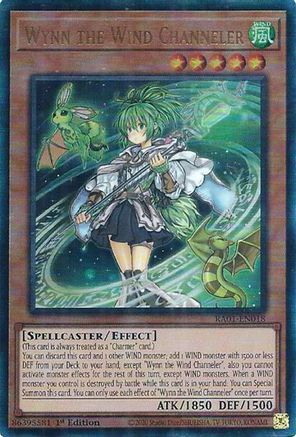 Image of Wynn the Wind Channeler (PUR) (RA01-EN018) - 25th Anniversary Rarity Collection 1st Edition