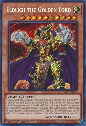 Image of Eldlich the Golden Lord (Secret Rare) (RA01-EN019) - 25th Anniversary Rarity Collection 1st Edition