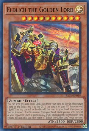 Image of Eldlich the Golden Lord (Alternate Art) (UR) (RA01-EN019) - 25th Anniversary Rarity Collection 1st Edition