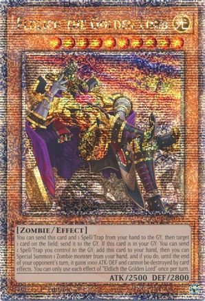 Image of Eldlich the Golden Lord (Alternate Art) (Quarter Century Secret Rare) (RA01-EN019) - 25th Anniversary Rarity Collection 1st Edition