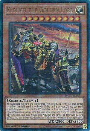 Image of Eldlich the Golden Lord (Alternate Art) (PUR) (RA01-EN019) - 25th Anniversary Rarity Collection 1st Edition