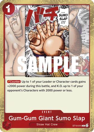 Image of Gum-Gum Giant Sumo Slap (ST10-015) - Ultra Deck: The Three Captains Foil