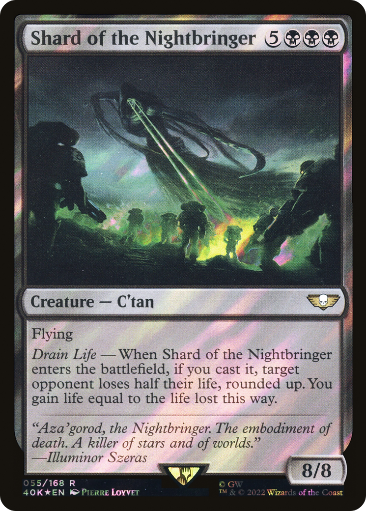 Image of Shard of the Nightbringer (Surge Foil) (40K-055) - Warhammer 40,000 Commander Foil