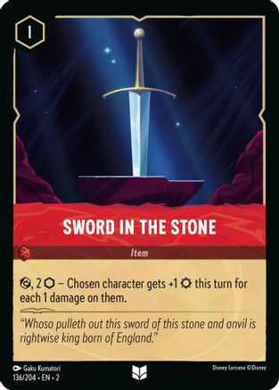 Image of Sword in the Stone (136/204) - Rise of the Floodborn Cold Foil