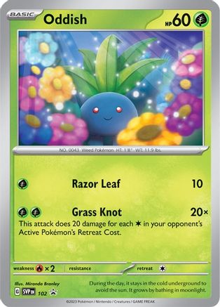 Image of Oddish 102  SV Scarlet & Violet Promo Cards - Promo